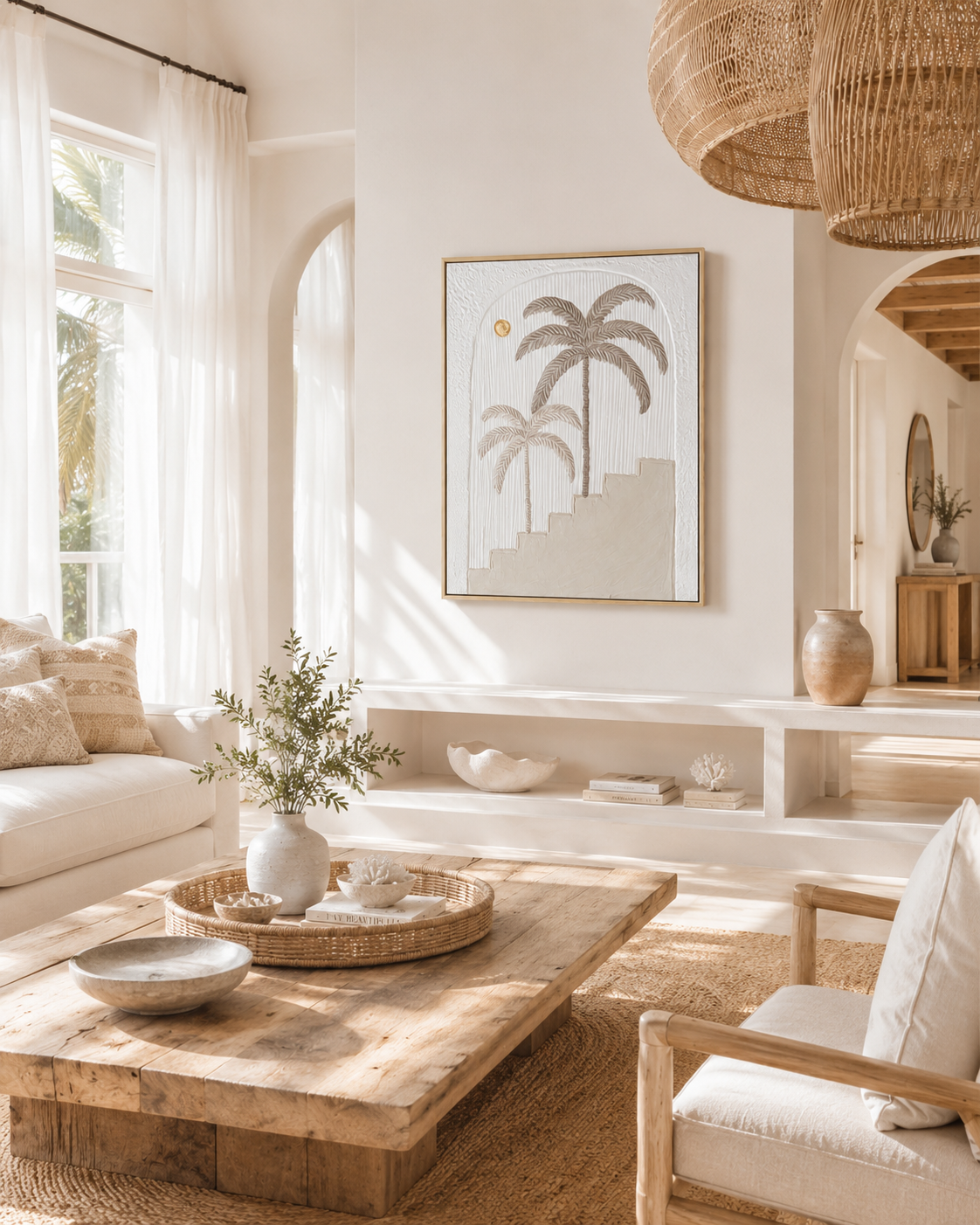 Amalfi Palms | Soft Neutrals & Chocolate
