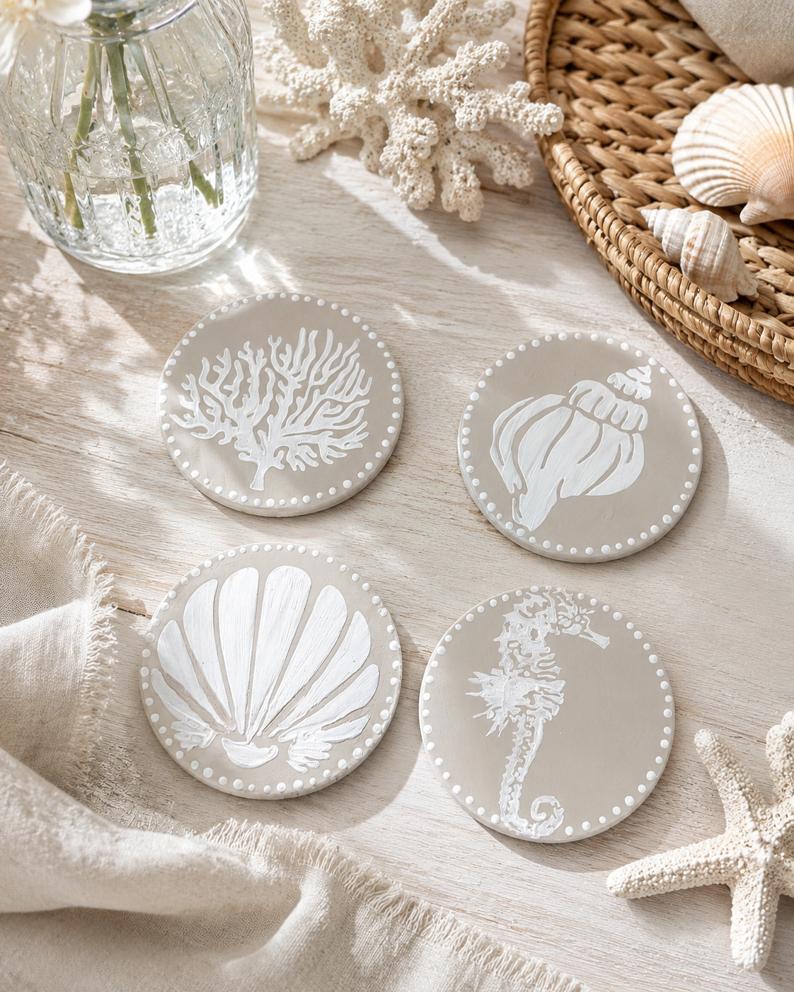 Coral Coast Coasters | Set of 4