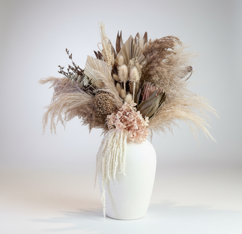 Statement Blooms + Vase | Blush & Natural Collection