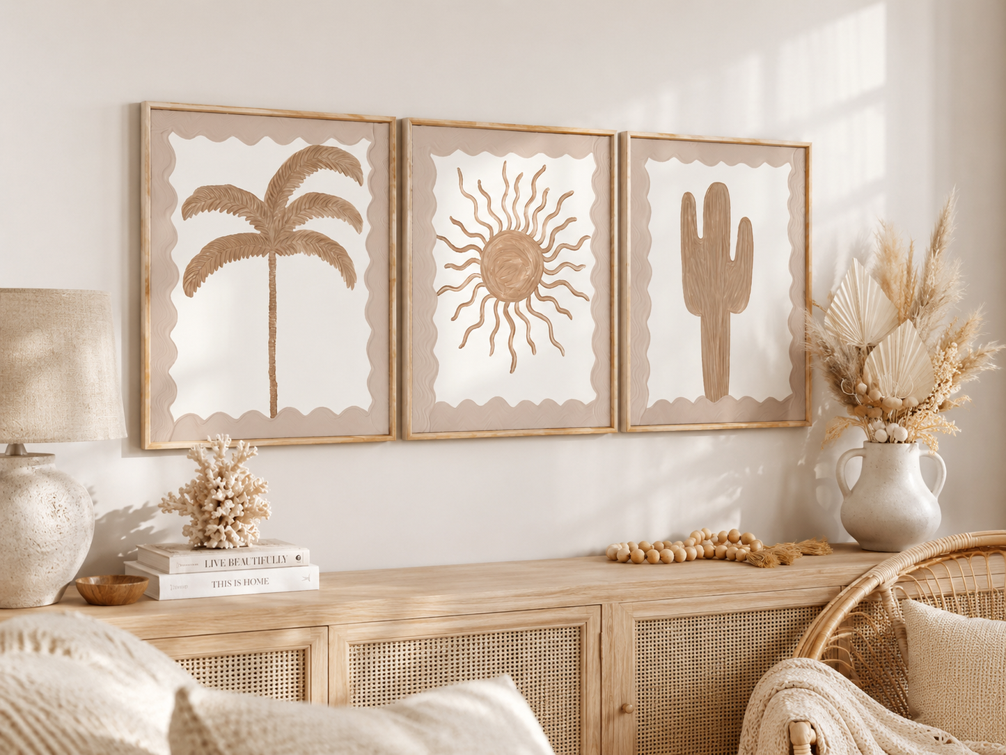 Golden Hour Trio | Tan & Dusty Pink
