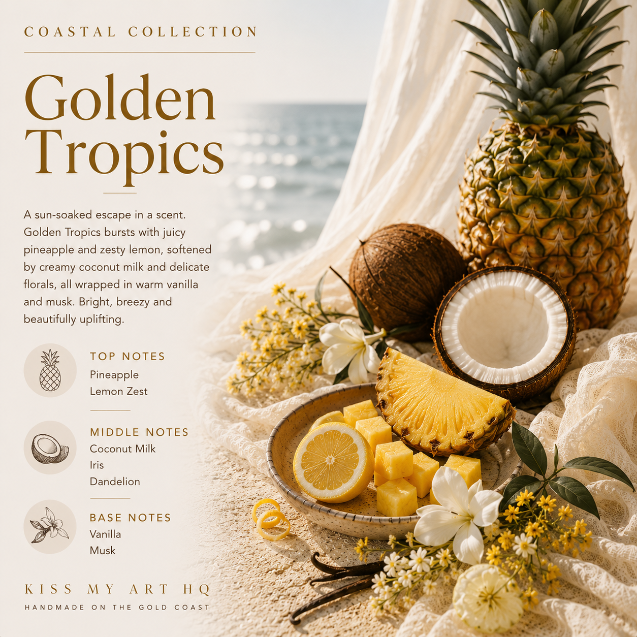 Golden Tropics | Car Diffuser | Turtle