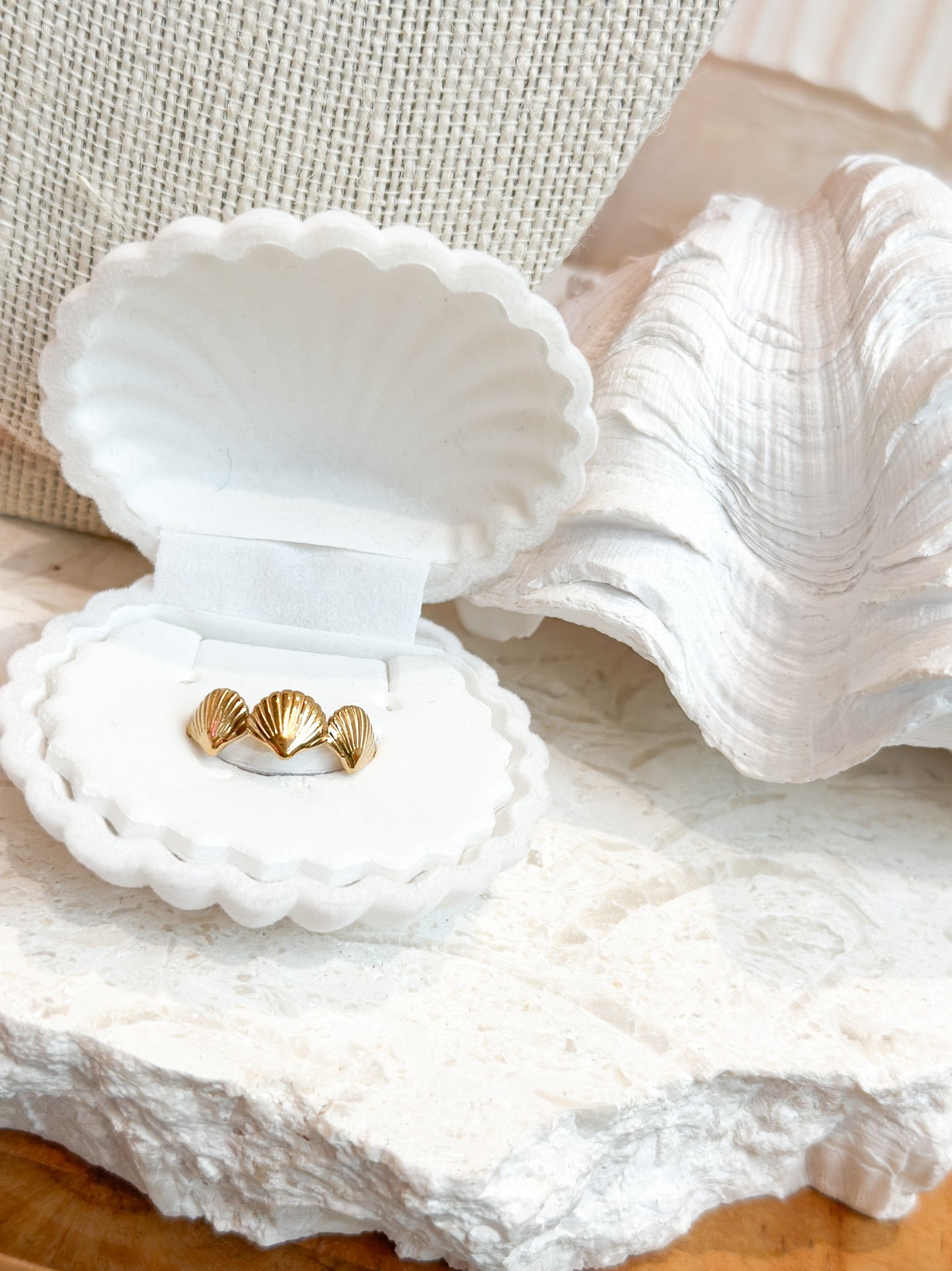Seashell Kiss Ring | Gold