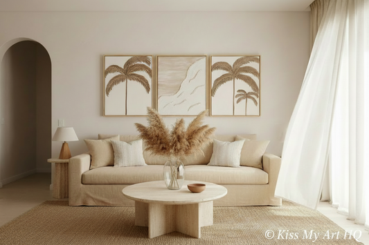 Cali Beach Trio | Tan & White -