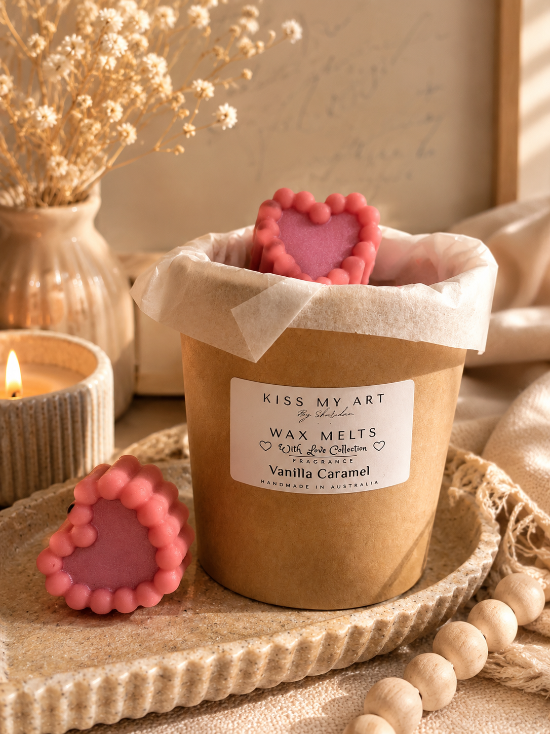 With Love Collection | Large Wax Melts Tub | Vanilla Caramel