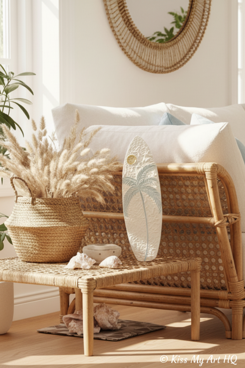 Beach Vibes | Surfboard | Powder Blue