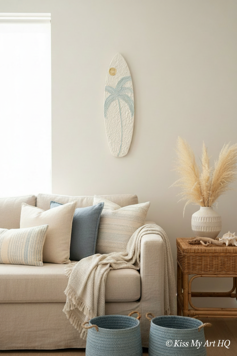 Beach Vibes | Surfboard | Powder Blue