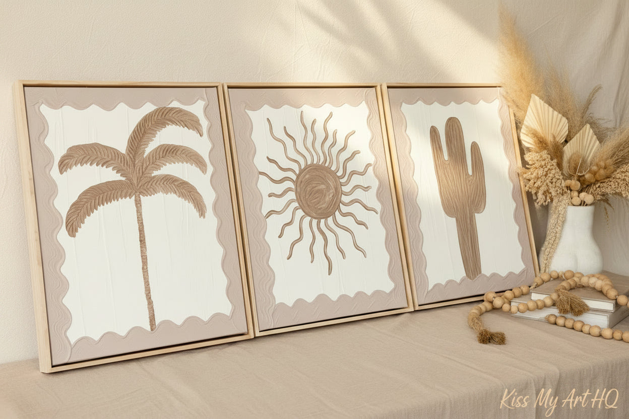 Golden Hour Trio | Tan & Dusty Pink