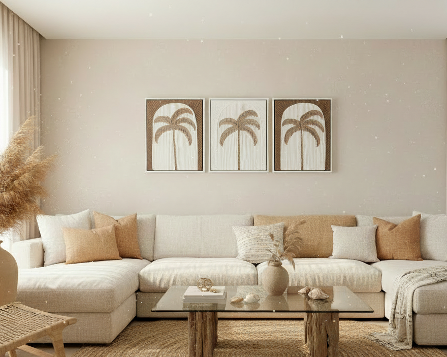 Tropical Muse Trio | Tan & White