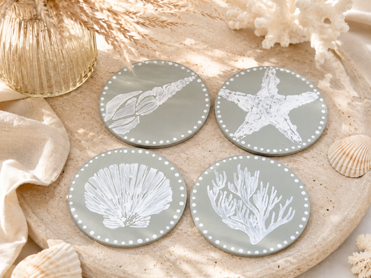 Seafoam Coasters | Set of 4