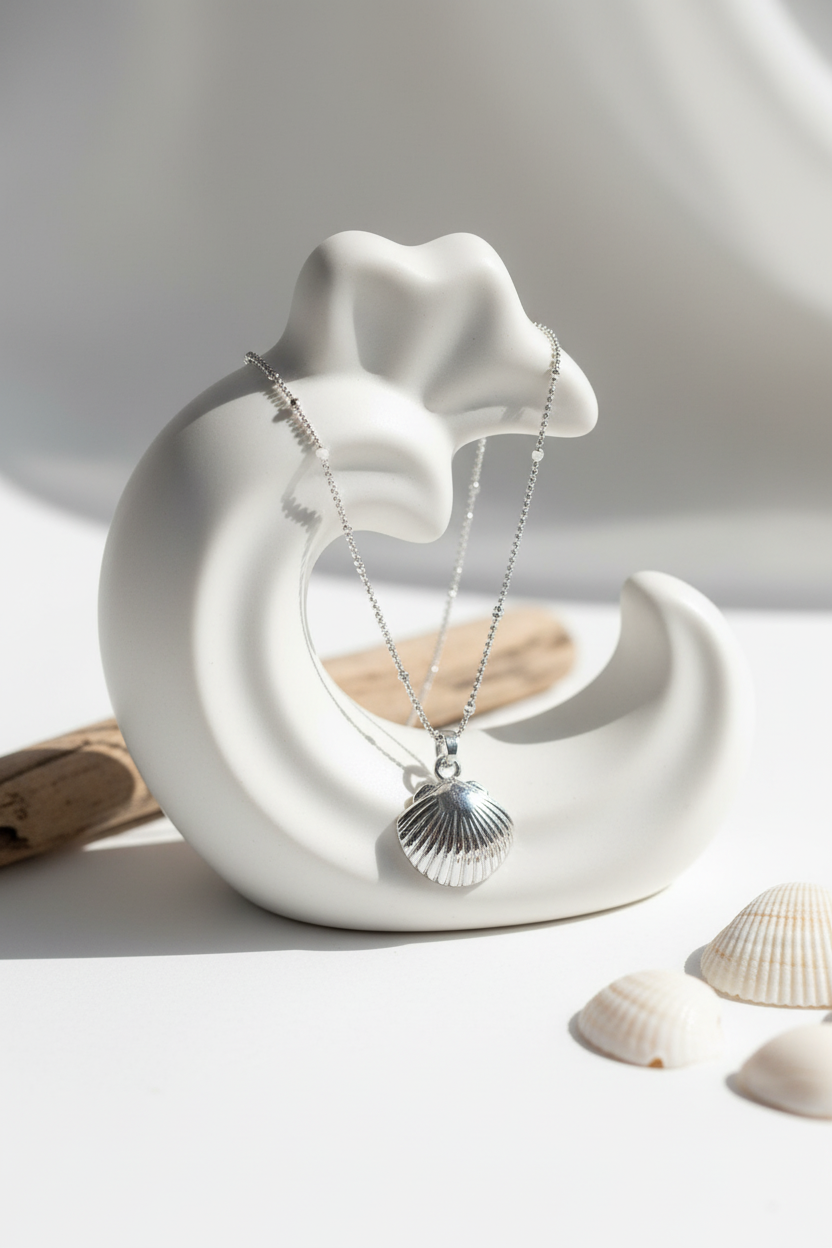 Seashell Island Necklace | Silver