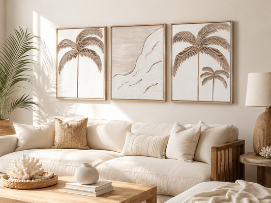 Cali Beach Trio | Tan & White