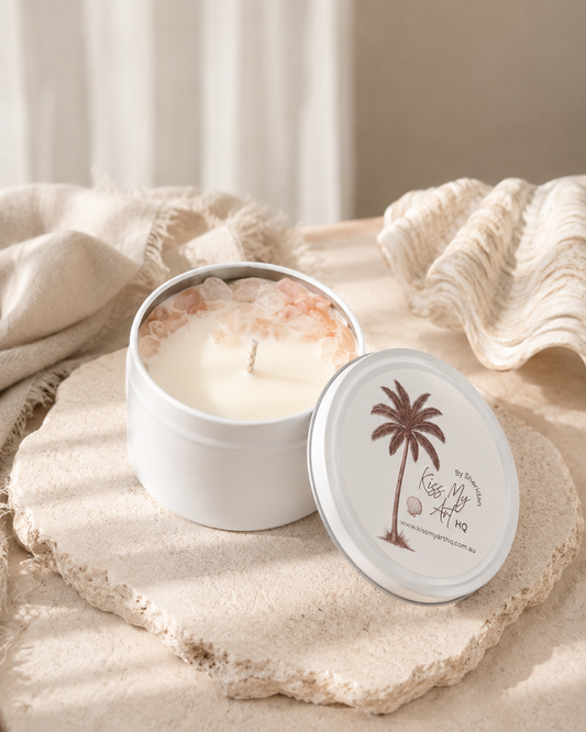 150ml Crystal Tin Candle | Rose Quartz