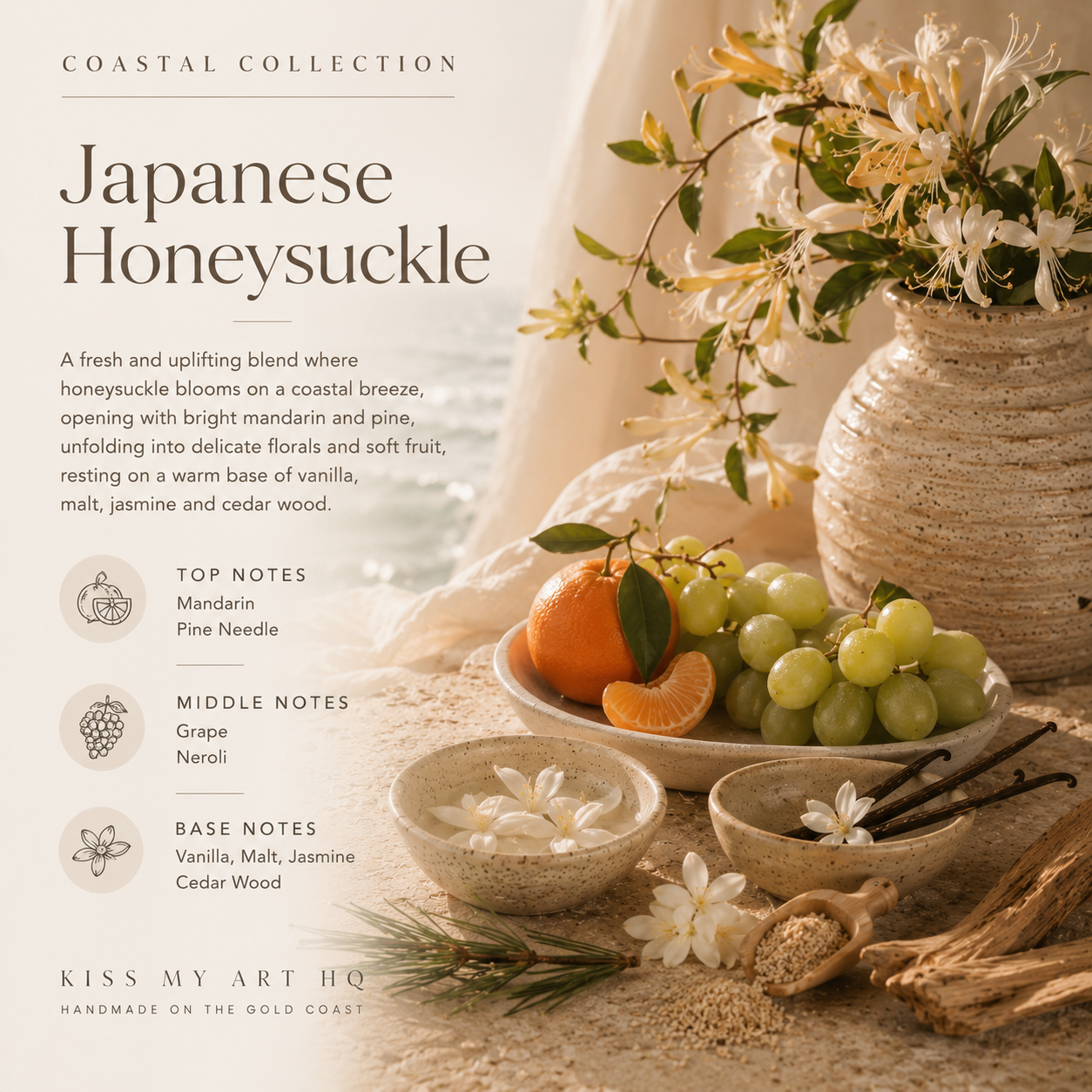 Seaside Collection |  Wax Melts Tub | Japanese Honeysuckle