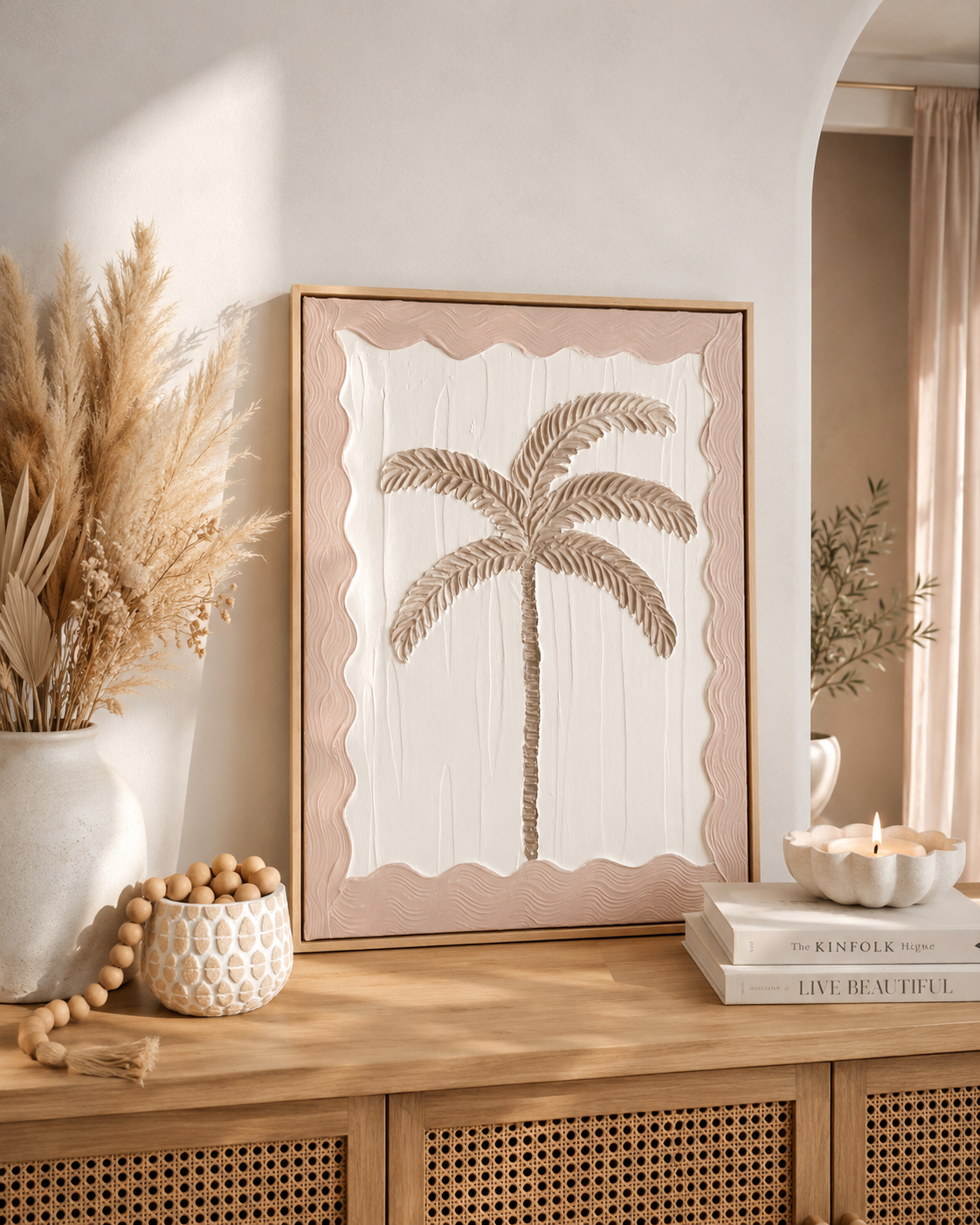 Queen Palm Island | Tan & Opal