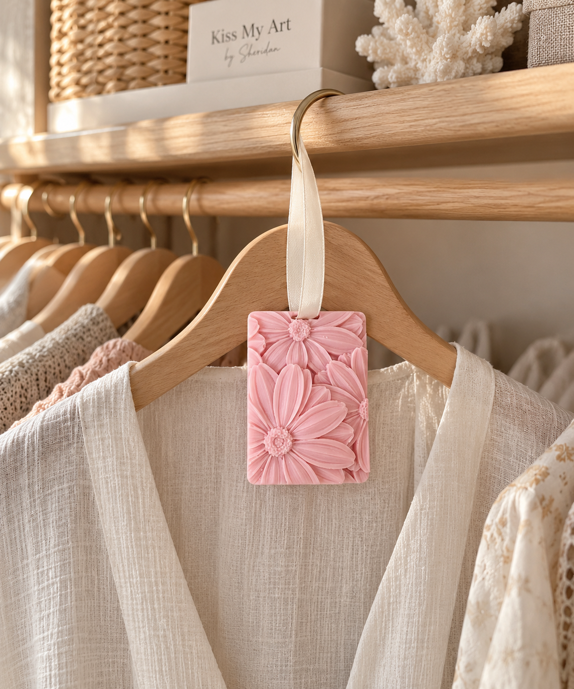 Tigerlily By The Sea | Hanging Fragrance Tablet | Pink Daisies