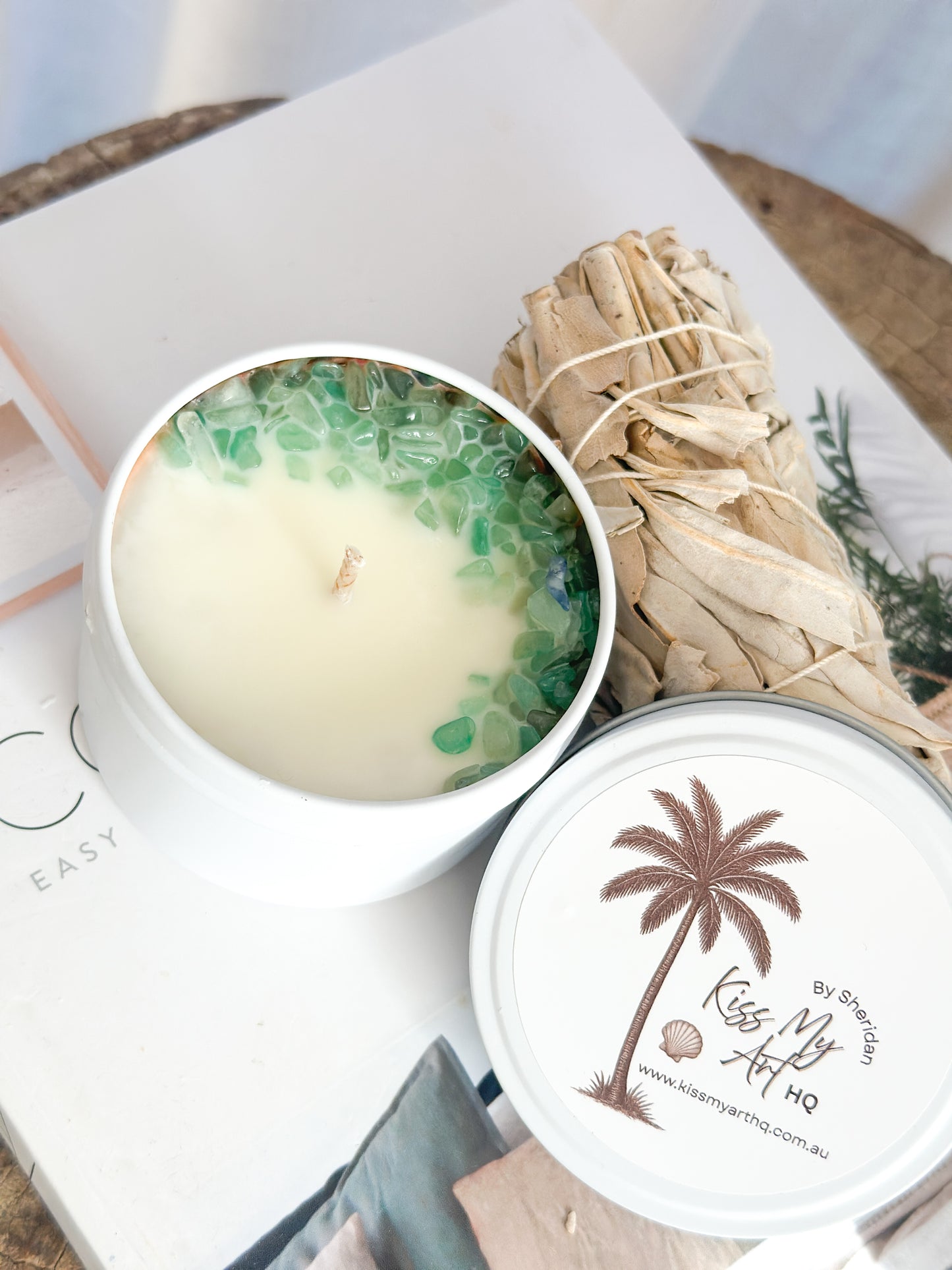 150ml Crystal Tin Candle | Fluorite