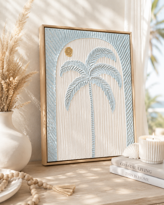 Golden Coast Palm + Sun | Powder Blue