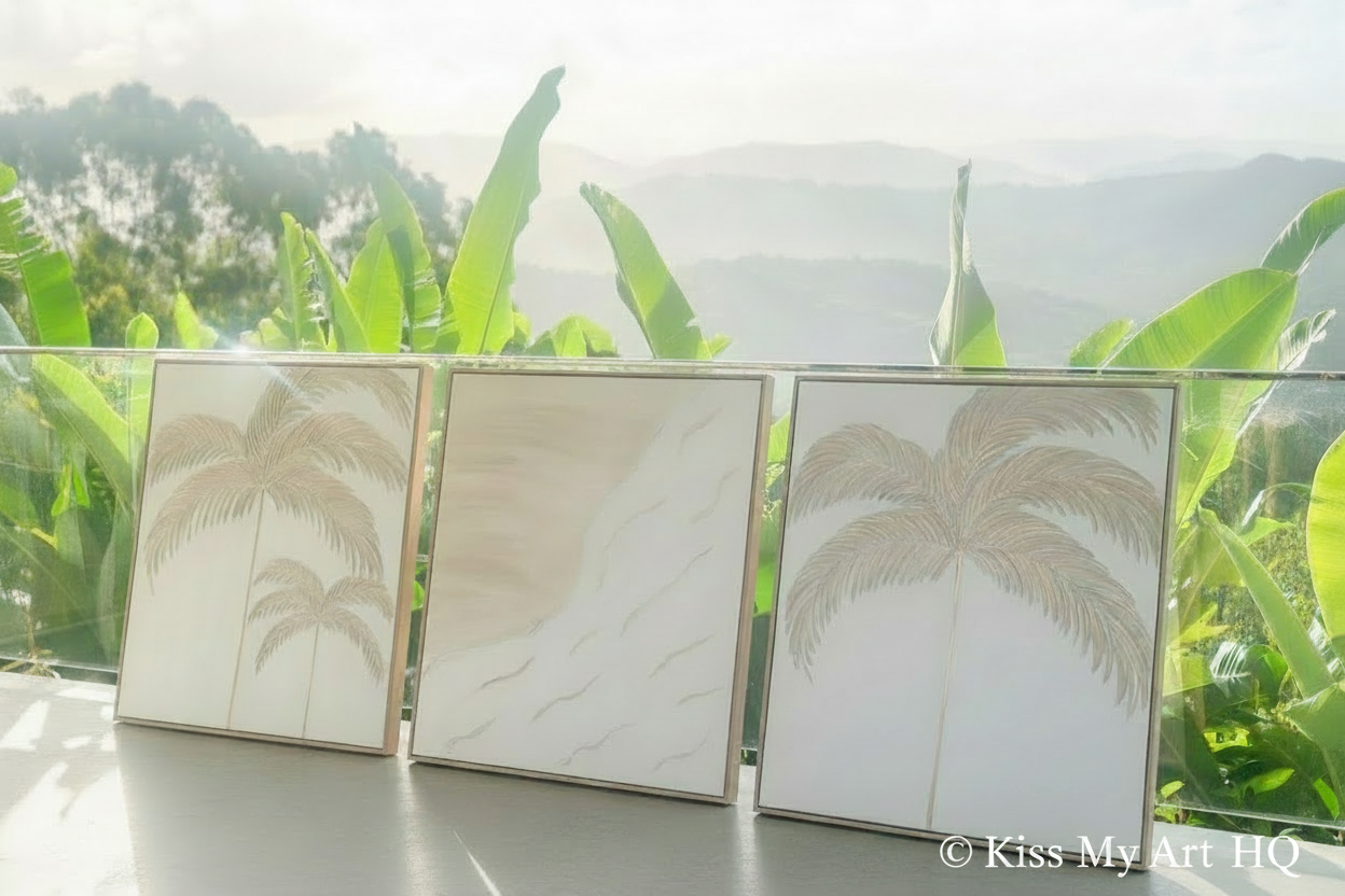 Cali Beach Trio | Sand & White -