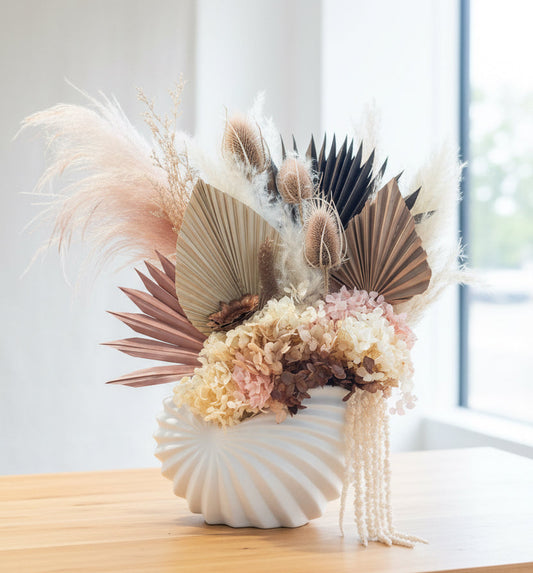 Seashell Preserved Arrangement | Pinks & Neutrals