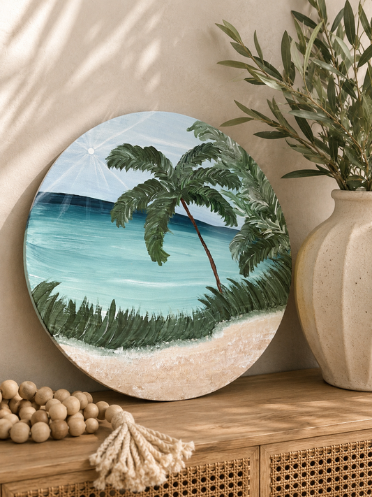 Tropical Island | 40cm Round | One of a Kind