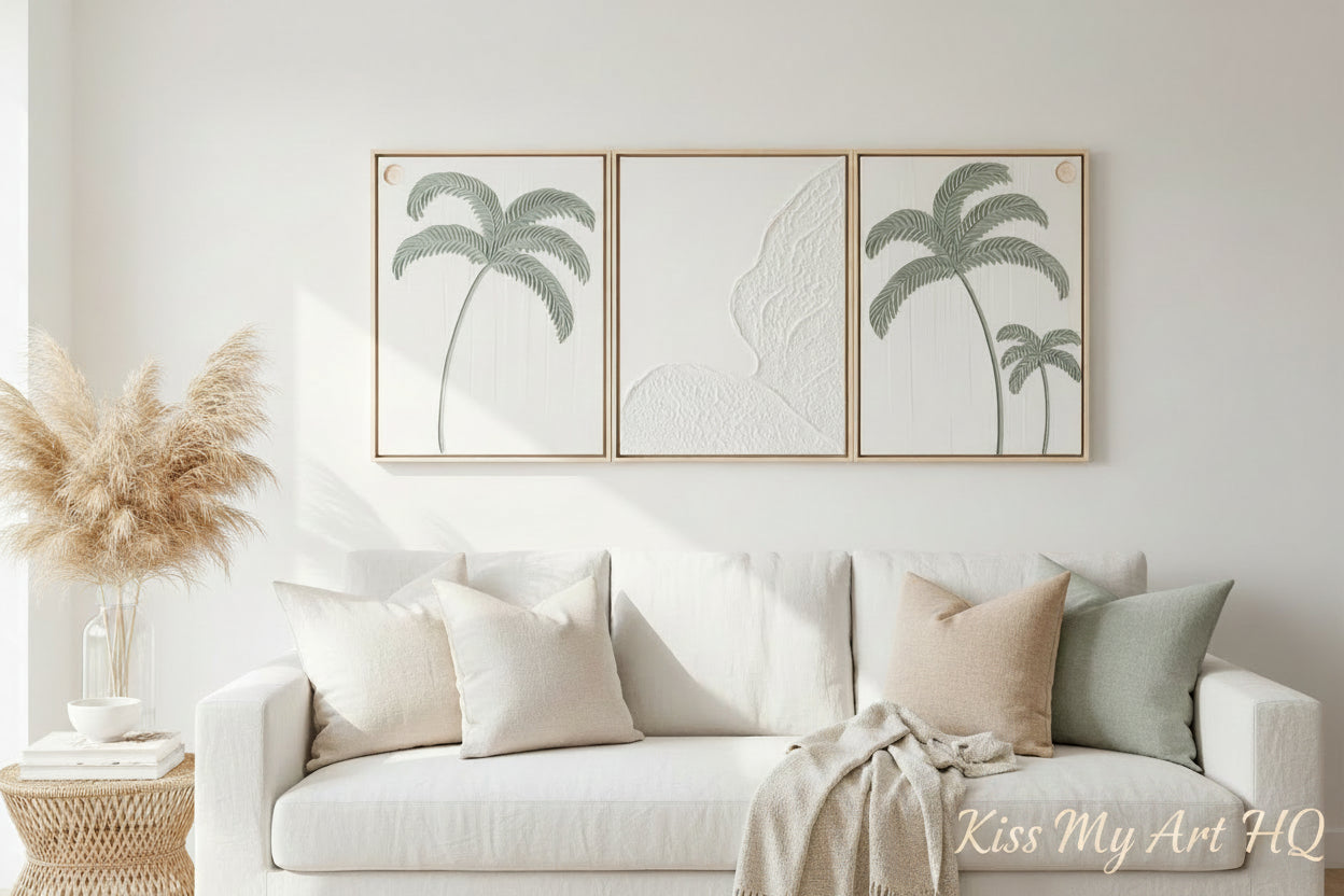 Palm Haven Trio | Sage & White