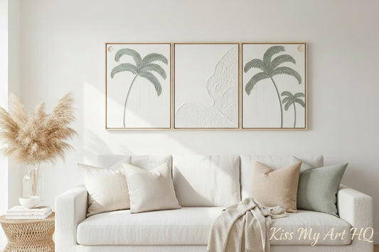 Palm Haven Trio | Sage & White