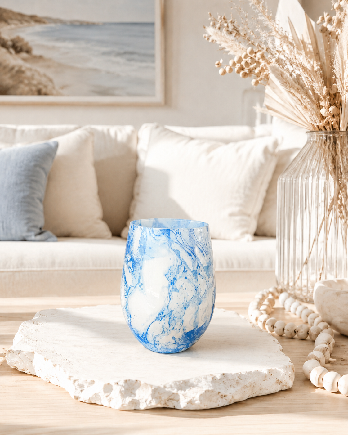 Sea Swirl Candle | 400ml | Blue