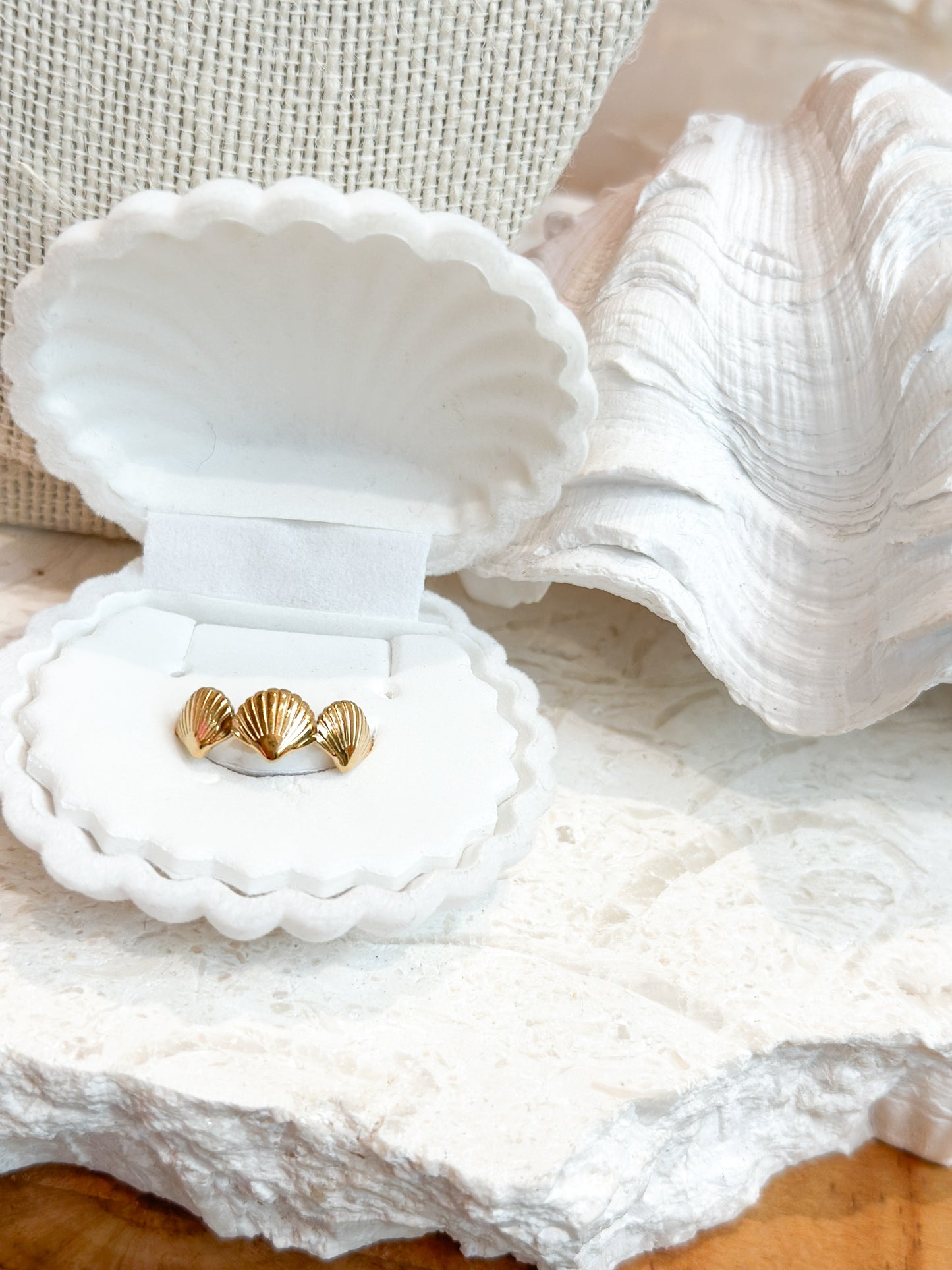 Seashell Kiss Ring | Gold