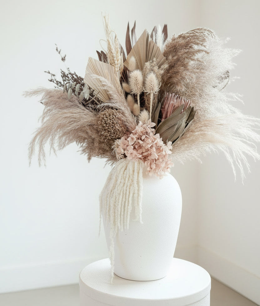 Statement Blooms + Vase |  Blush & Natural Collection