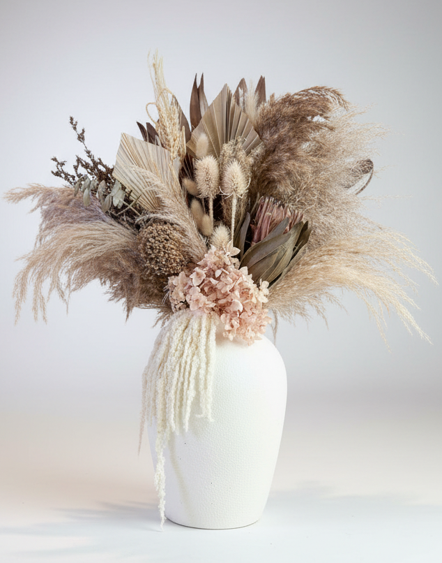 Statement Blooms + Vase |  Blush & Natural Collection