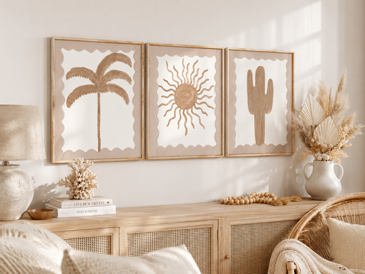 Golden Hour Trio | Tan & Dusty Pink