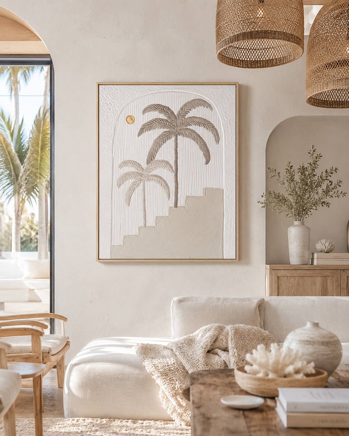 Amalfi Palms | Soft Neutrals & Chocolate