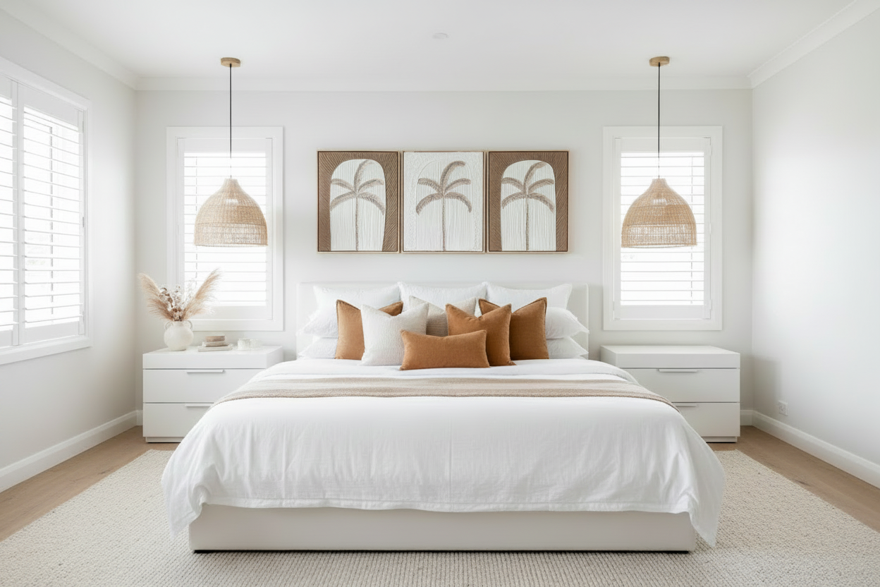 Tropical Muse Trio | Tan & White